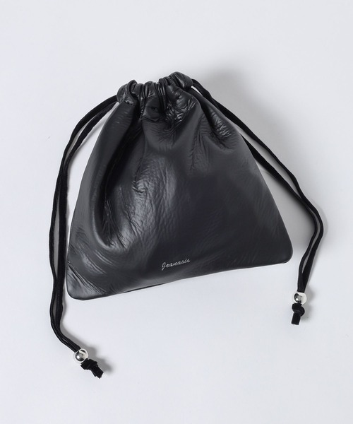 JEANASIS（ジーナシス）の「フェイクレザーミニキンチャク/603970（ポーチ・レディース・ブルー系その他/ブラック/オフホワイト・FREE）」の3枚目の写真