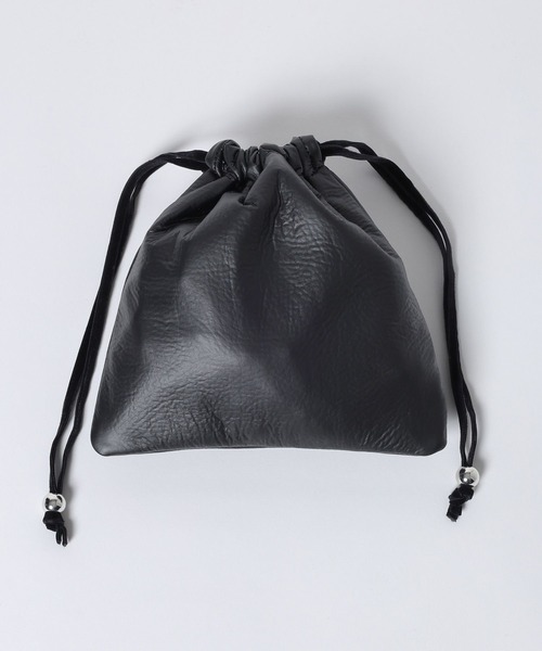 JEANASIS（ジーナシス）の「フェイクレザーミニキンチャク/603970（ポーチ・レディース・ブルー系その他/ブラック/オフホワイト・FREE）」の5枚目の写真