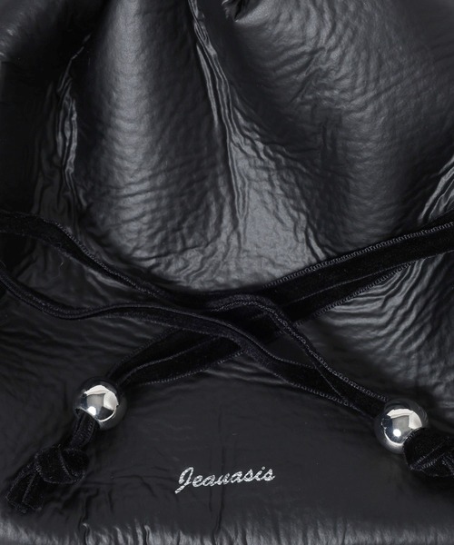 JEANASIS（ジーナシス）の「フェイクレザーミニキンチャク/603970（ポーチ・レディース・ブルー系その他/ブラック/オフホワイト・FREE）」の7枚目の写真