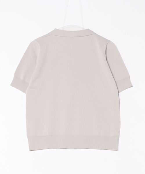 m.f.editorial（エムエフエディトリアル）の「【ストレッチ ハンドウォッシャブル】m.f.エディトリアル レディース 2WAY 半袖ニットプルオーバー（ニット/セーター・レディース・イエロー/ネイビー/ライトグレー/サックスブルー・MEDIUM/LARGE）」の5枚目の写真