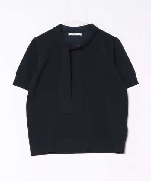 m.f.editorial（エムエフエディトリアル）の「【ストレッチ ハンドウォッシャブル】m.f.エディトリアル レディース 2WAY 半袖ニットプルオーバー（ニット/セーター・レディース・イエロー/ネイビー/ライトグレー/サックスブルー・MEDIUM/LARGE）」の11枚目の写真