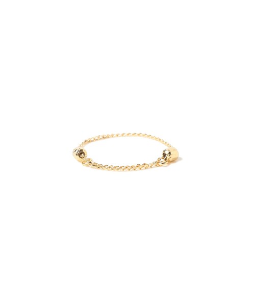 Demi-Luxe BEAMS(デミルクス ビームス)の「wePERM / All Peop 2ビーズ リング ゴールド(リング・レディース・ゴールド・ONE SIZE)」の1枚目の写真