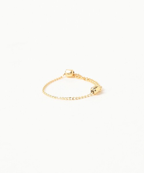 Demi-Luxe BEAMS(デミルクス ビームス)の「wePERM / All Peop 2ビーズ リング ゴールド(リング・レディース・ゴールド・ONE SIZE)」の2枚目の写真