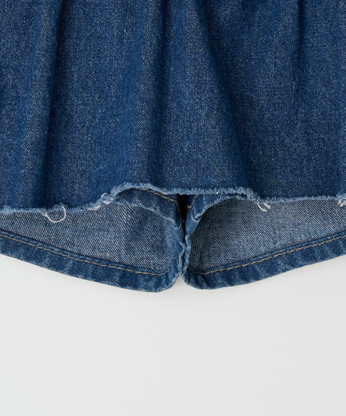RONRON(ロンロン)の「CANCAN RUFFLE BANDING DENIM PANTSKIRT BLUE(スカート・レディース・その他・FREE)」の5枚目の写真