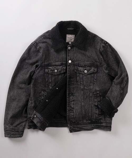 セール】【71】ヴィンテージライク 裏ボア デニム ジャケット/Gジャン