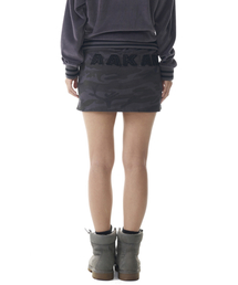 AAKAM（アーカム）の「Camouflage Logo Sweat Skirt (Black)（スカート）」