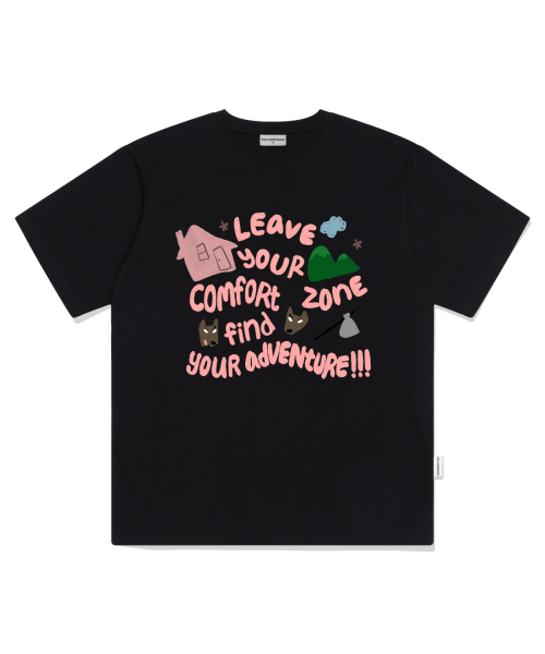 ESCAPEFROM（エスケープフロム）の「冒険を出発するプリントオーバーサイズ半袖Tシャツブラック（Tシャツ/カットソー・レディース・その他・SMALL/MEDIUM/LARGE）」の2枚目の写真