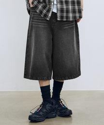 F.ILLUMINATE | ウォッシュドバミューダデニムショーツ - ブラック(その他パンツ)