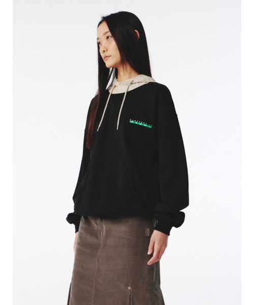 Kijun(キジュン)の「Logo ALVY Hoodie UNISEX Black Beige(パーカー・レディース・その他・SMALL/MEDIUM/LARGE)」の2枚目の写真