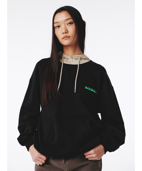 Kijun(キジュン)の「Logo ALVY Hoodie UNISEX Black Beige(パーカー・レディース・その他・SMALL/MEDIUM/LARGE)」の3枚目の写真
