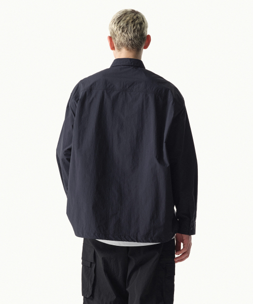 MUSINSA STANDARD（ムシンサスタンダード）の「[シティレジャー] リップストップオーバーサイズカーゴシャツ [ネイビー]（シャツ/ブラウス・メンズ・その他・X-LARGE/XX-LARGE/MEDIUM/LARGE）」の4枚目の写真