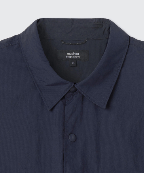 MUSINSA STANDARD（ムシンサスタンダード）の「[シティレジャー] リップストップオーバーサイズカーゴシャツ [ネイビー]（シャツ/ブラウス・メンズ・その他・X-LARGE/XX-LARGE/MEDIUM/LARGE）」の6枚目の写真