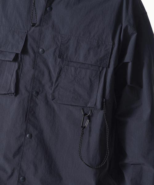 MUSINSA STANDARD（ムシンサスタンダード）の「[シティレジャー] リップストップオーバーサイズカーゴシャツ [ネイビー]（シャツ/ブラウス・メンズ・その他・X-LARGE/XX-LARGE/MEDIUM/LARGE）」の8枚目の写真