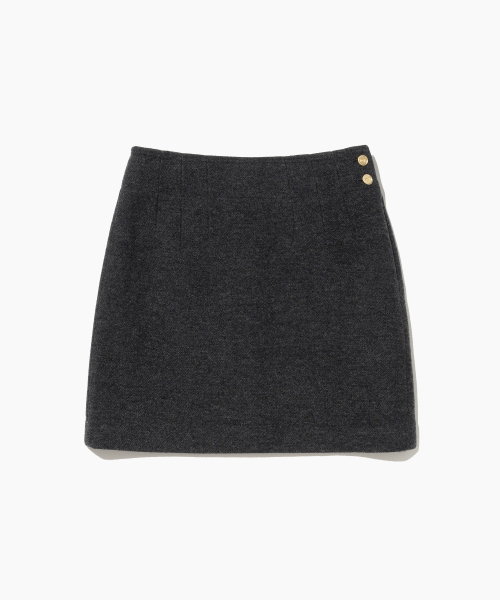TTUDEMENT(トュードメント)の「WOOL TWEED MINI SKIRT CHARCOAL(スカート・レディース・その他・SMALL/MEDIUM)」の2枚目の写真