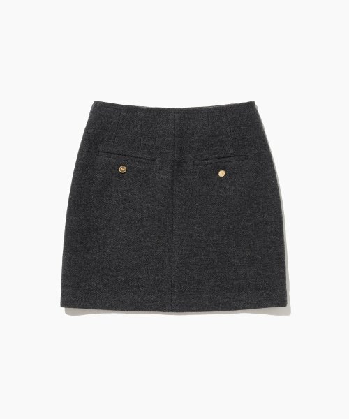 TTUDEMENT(トュードメント)の「WOOL TWEED MINI SKIRT CHARCOAL(スカート・レディース・その他・SMALL/MEDIUM)」の3枚目の写真