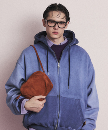LONELY/LOVELY FLUFF HOODIE ZIP-UP CHARCOAL（パーカー）｜NOHANT