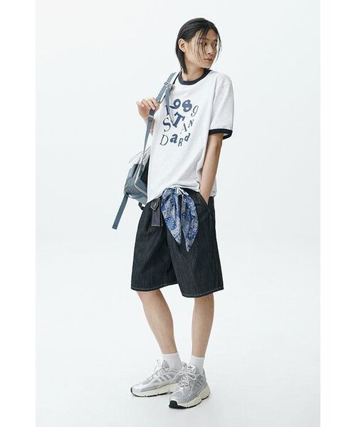 TRILLION(トリリオン)の「レインスロップツータックバミューダデニムショーツ(INDIGO)(その他パンツ・レディース・その他・MEDIUM/LARGE/X-LARGE)」の6枚目の写真