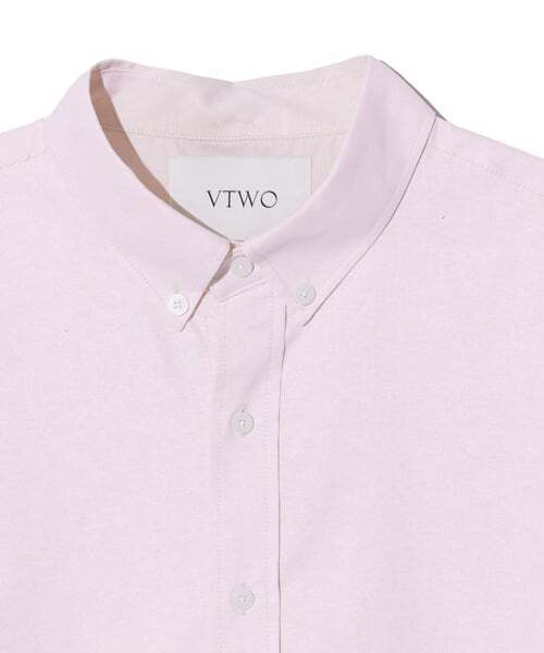 VTWO（ブイツー）の「オーバーサイズオックスフォードハーフシャツ_ピンク（シャツ/ブラウス・レディース・その他・MEDIUM/LARGE）」の3枚目の写真
