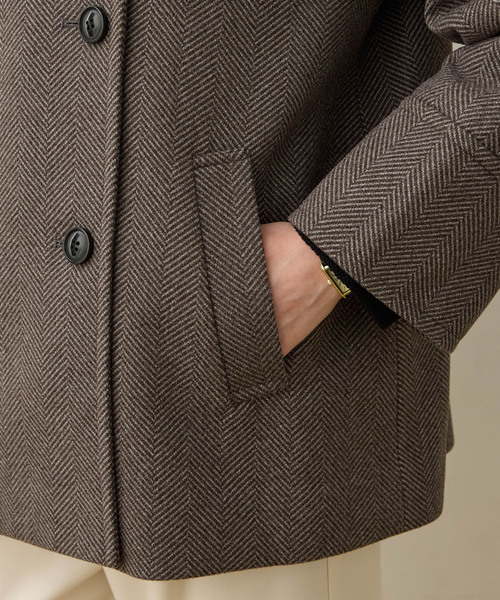 LE SOUK HOLIDAY(ルスークホリデー)の「【その日の気分で印象変化】3WAYカラーショートコート(その他アウター・レディース・ブラウン/ダークブラウン/ネイビー・M/L)」の22枚目の写真