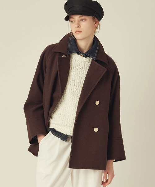 LE SOUK HOLIDAY(ルスークホリデー)の「【その日の気分で印象変化】3WAYカラーショートコート(その他アウター・レディース・ブラウン/ダークブラウン/ネイビー・M/L)」の1枚目の写真