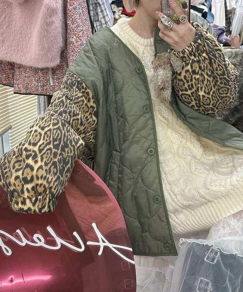 Alley Tokyo(アリートーキョー)の「【MENDL'S】キルティング×ヒョウ柄BIGブルゾン(ブルゾン・レディース・カーキ・FREE)」の20枚目の写真