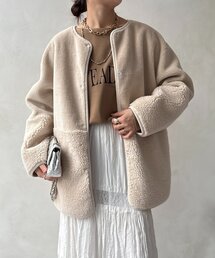 DouDou | 【WEB限定】リバーシブルフェイクムートンコート(その他アウター)