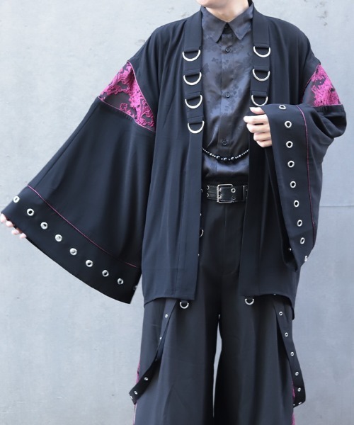 REZEN（リゼン）の「ジャガード切替ハトメ羽織（その他アウター・メンズ・ブルーパープル/ピンク・MEDIUM/LARGE）」の2枚目の写真