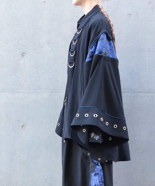 REZEN（リゼン）の「ジャガード切替ハトメ羽織（その他アウター・メンズ・ブルーパープル/ピンク・MEDIUM/LARGE）」の3枚目の写真