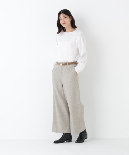 human woman(ヒューマンウーマン)の「◆【ウォッシャブル】レースドッキングプルオーバー(シャツ/ブラウス・レディース・ブラック/ホワイト・MEDIUM)」の10枚目の写真