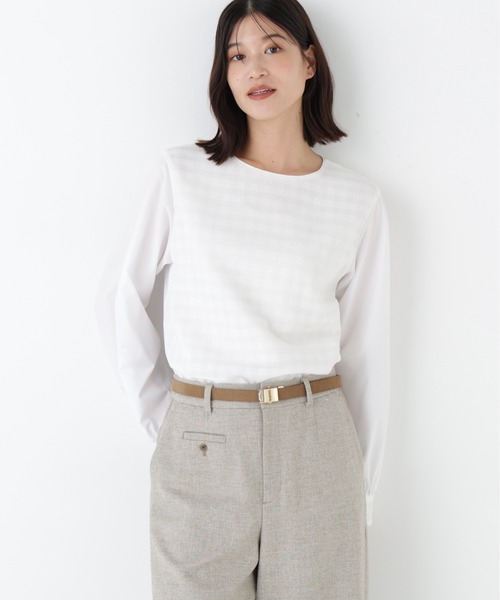 human woman(ヒューマンウーマン)の「◆【ウォッシャブル】レースドッキングプルオーバー(シャツ/ブラウス・レディース・ブラック/ホワイト・MEDIUM)」の11枚目の写真