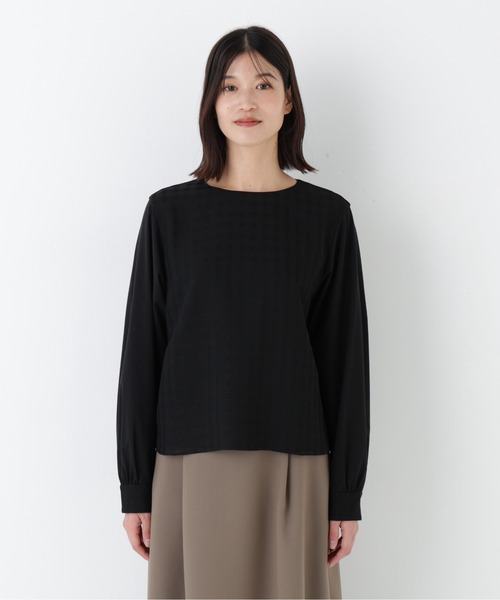 human woman(ヒューマンウーマン)の「◆【ウォッシャブル】レースドッキングプルオーバー(シャツ/ブラウス・レディース・ブラック/ホワイト・MEDIUM)」の13枚目の写真