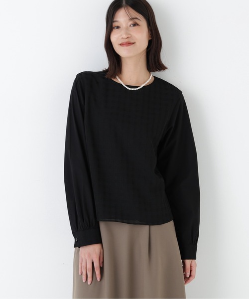 human woman(ヒューマンウーマン)の「◆【ウォッシャブル】レースドッキングプルオーバー(シャツ/ブラウス・レディース・ブラック/ホワイト・MEDIUM)」の15枚目の写真