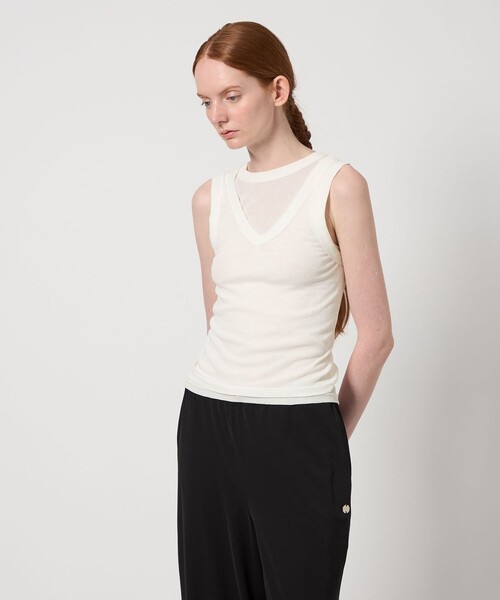 セール】＜Pheeta＞Hedy シアー レイヤード タンクトップ/014C-CU1（T