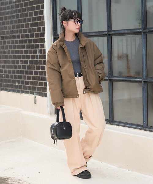 FREAK'S STORE(フリークスストア)の「+Phenix × FREAK'S STORE/プラスフェニックス 別注 GORE-TEX WINDSTOPPER SNAP DOWN/別注 ゴアテックス ウィンドストッパー スナップダウン(ダウンジャケット/コート・レディース・ブラック/オリーブ・SMALL/MEDIUM)」の3枚目の写真