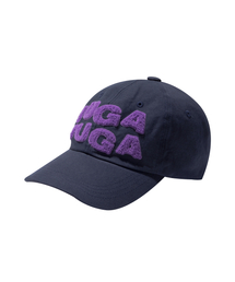 IUGAMAKARAS（イウガマカラス）の「Boucle Logo Ball Cap (Navy)（キャップ）」