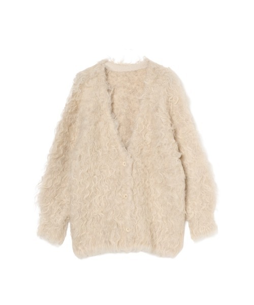 sahara（サハラ）の「Carl Shaggy Knit Cardigan/カールシャギーニットカーディガン（カーディガン/ボレロ・レディース・アイボリー/ライトブルー/ブラウン/レッド・FREE）」の15枚目の写真