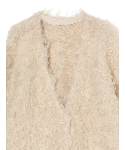 sahara（サハラ）の「Carl Shaggy Knit Cardigan/カールシャギーニットカーディガン（カーディガン/ボレロ・レディース・アイボリー/ライトブルー/ブラウン/レッド・FREE）」の20枚目の写真