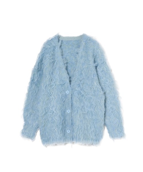 sahara（サハラ）の「Carl Shaggy Knit Cardigan/カールシャギーニットカーディガン（カーディガン/ボレロ・レディース・アイボリー/ライトブルー/ブラウン/レッド・FREE）」の17枚目の写真