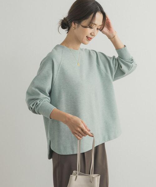 URBAN RESEARCH DOORS（アーバンリサーチドアーズ）の「『WEB/一部店舗限定カラー』ラグランフレアプルオーバー（Tシャツ/カットソー・レディース・チャコールグレー/パープル/ミント/グレー・MEDIUM）」の11枚目の写真