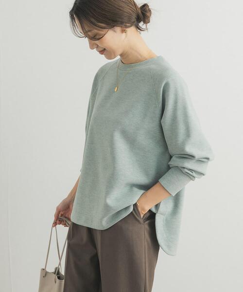 URBAN RESEARCH DOORS（アーバンリサーチドアーズ）の「『WEB/一部店舗限定カラー』ラグランフレアプルオーバー（Tシャツ/カットソー・レディース・チャコールグレー/パープル/ミント/グレー・MEDIUM）」の12枚目の写真