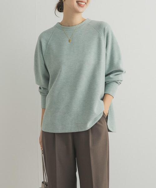 URBAN RESEARCH DOORS（アーバンリサーチドアーズ）の「『WEB/一部店舗限定カラー』ラグランフレアプルオーバー（Tシャツ/カットソー・レディース・チャコールグレー/パープル/ミント/グレー・MEDIUM）」の14枚目の写真