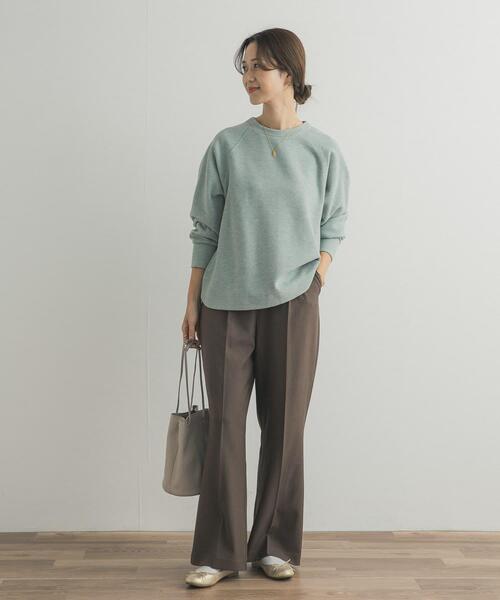 URBAN RESEARCH DOORS（アーバンリサーチドアーズ）の「『WEB/一部店舗限定カラー』ラグランフレアプルオーバー（Tシャツ/カットソー・レディース・チャコールグレー/パープル/ミント/グレー・MEDIUM）」の6枚目の写真