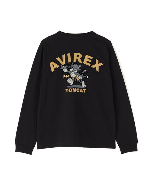 AVIREX(アヴィレックス)の「《WEB&DEPOT限定》TOMCAT L/S T-SHIRT(Tシャツ/カットソー・レディース・ブラック/ネイビー/ホワイト/レンガ・F)」の10枚目の写真