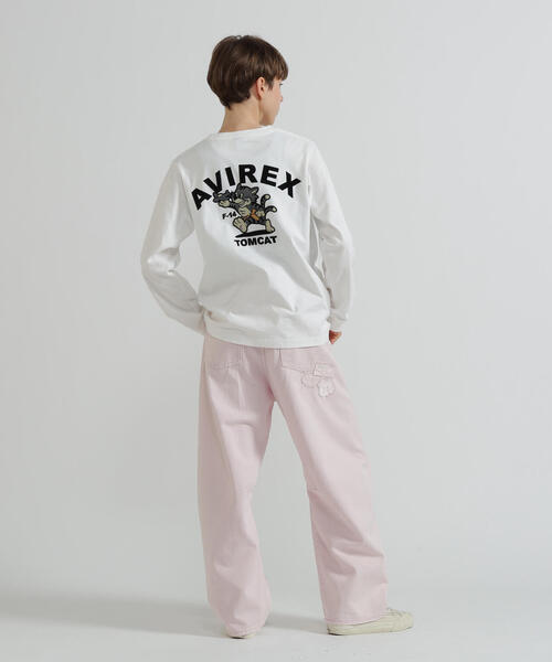 AVIREX(アヴィレックス)の「《WEB&DEPOT限定》TOMCAT L/S T-SHIRT(Tシャツ/カットソー・レディース・ブラック/ネイビー/ホワイト/レンガ・F)」の13枚目の写真