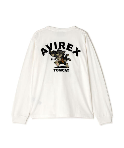 AVIREX(アヴィレックス)の「《WEB&DEPOT限定》TOMCAT L/S T-SHIRT(Tシャツ/カットソー・レディース・ブラック/ネイビー/ホワイト/レンガ・F)」の15枚目の写真