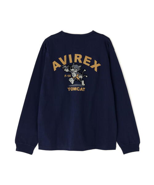 AVIREX(アヴィレックス)の「《WEB&DEPOT限定》TOMCAT L/S T-SHIRT(Tシャツ/カットソー・レディース・ブラック/ネイビー/ホワイト/レンガ・F)」の20枚目の写真