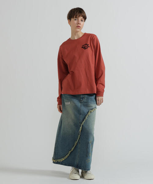 AVIREX(アヴィレックス)の「《WEB&DEPOT限定》TOMCAT L/S T-SHIRT(Tシャツ/カットソー・レディース・ブラック/ネイビー/ホワイト/レンガ・F)」の9枚目の写真