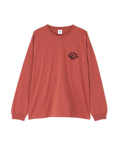 AVIREX(アヴィレックス)の「《WEB&DEPOT限定》TOMCAT L/S T-SHIRT(Tシャツ/カットソー・レディース・ブラック/ネイビー/ホワイト/レンガ・F)」の6枚目の写真