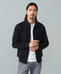 giab's ARCHIVIO（ジャブス アルキヴィオ）の「giabsarchivio / PUCCINO ミックスファブリック ジャージ スタンドカラーブルゾン（ブルゾン）」