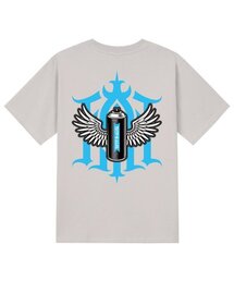 KTC0066グラフィティ半袖Tシャツ - ベージュ